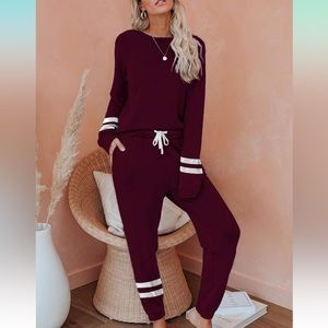 Lounge Set for Women Two Piece Outfit Sweatsuit Loungewear Athletic Tracksuit